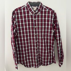 J Crew Factory Button Down Collared Shirt Sz L